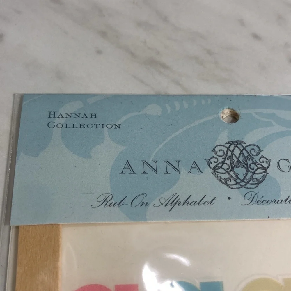 Anna Griffin Hannah Rub On Alphabet NEW